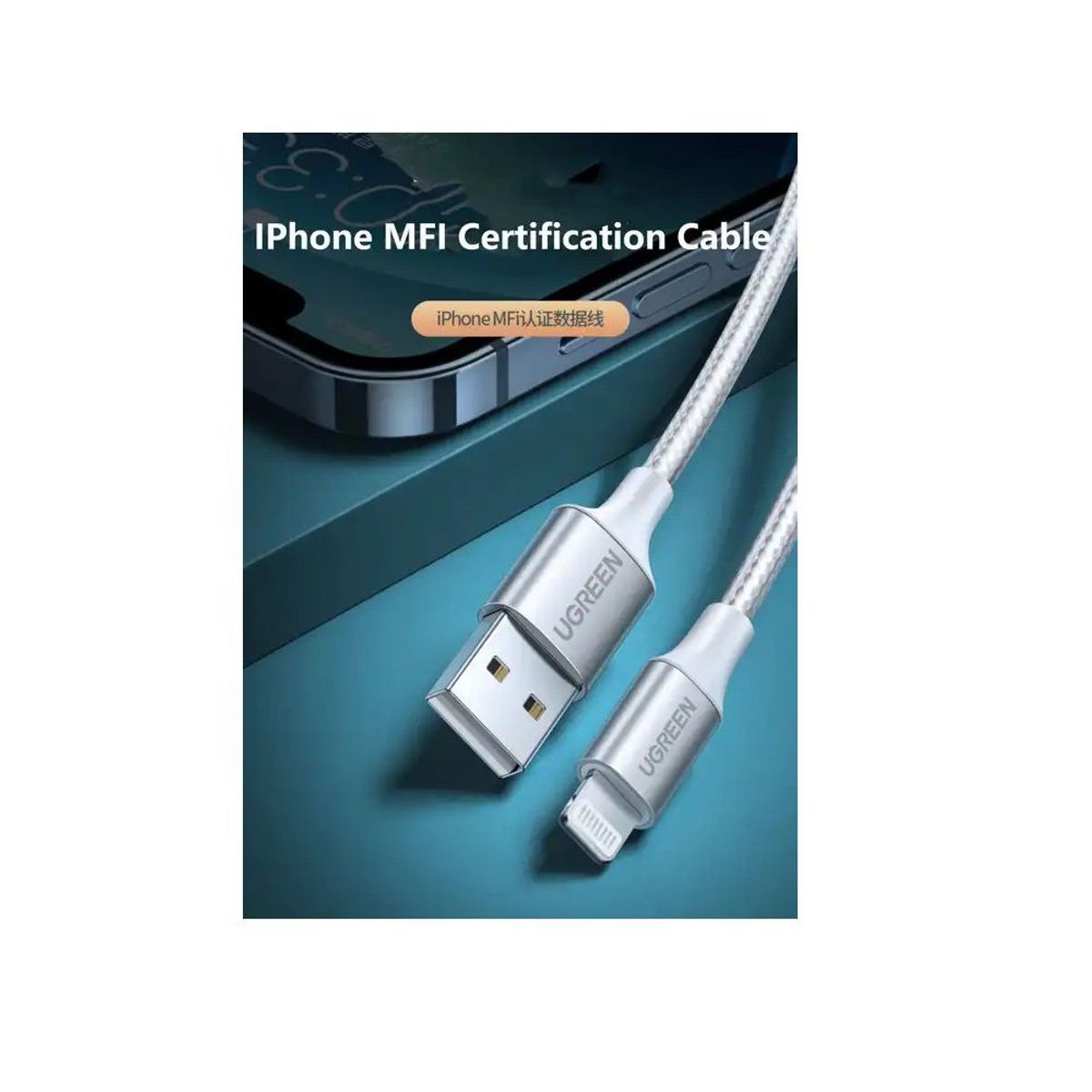 UGREEN - Cable UGREEN USB a Lightning Para Iphone Carga rápida 5A