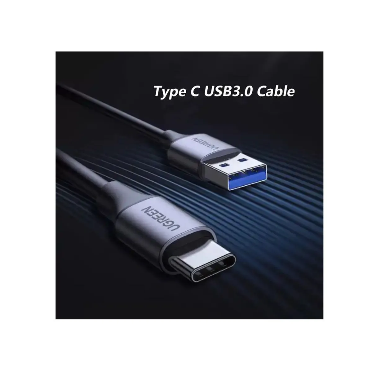 UGREEN - Cable UGREEN, Carga Rapida, USB 3,0 a USB-C, 3A, 1 metro