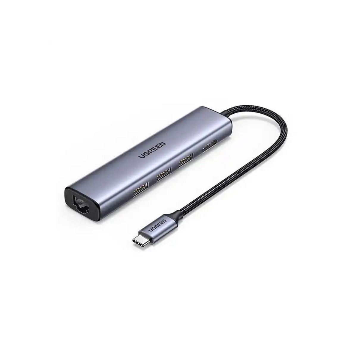 UGREEN - Adaptador UGREEN Hub USB-C 5 en 1, USB 3.0 5Gbps, HDMI y RJ45