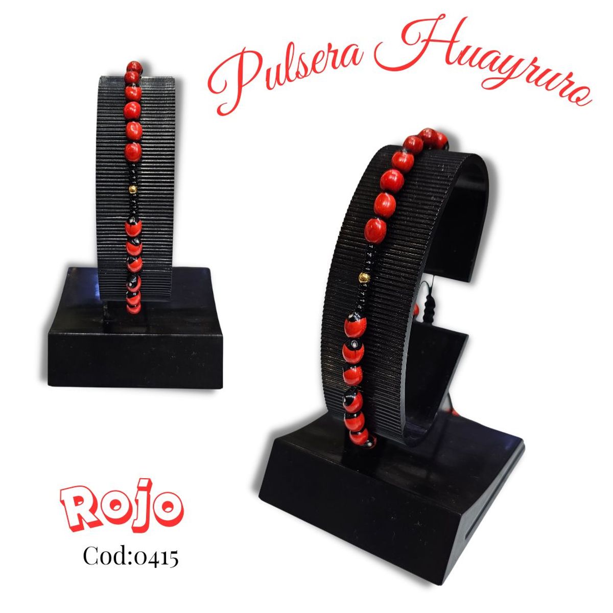 GENERICO - Pulsera Huayruro para bebes y niñas