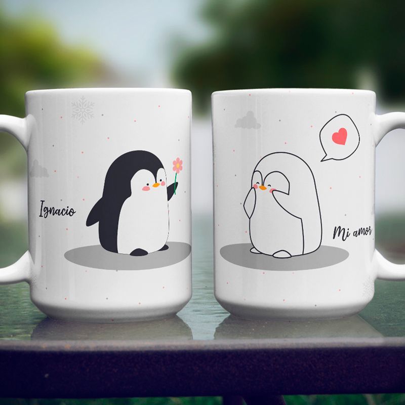 GENERICO - Pack de tazas Pinguinos 11Oz