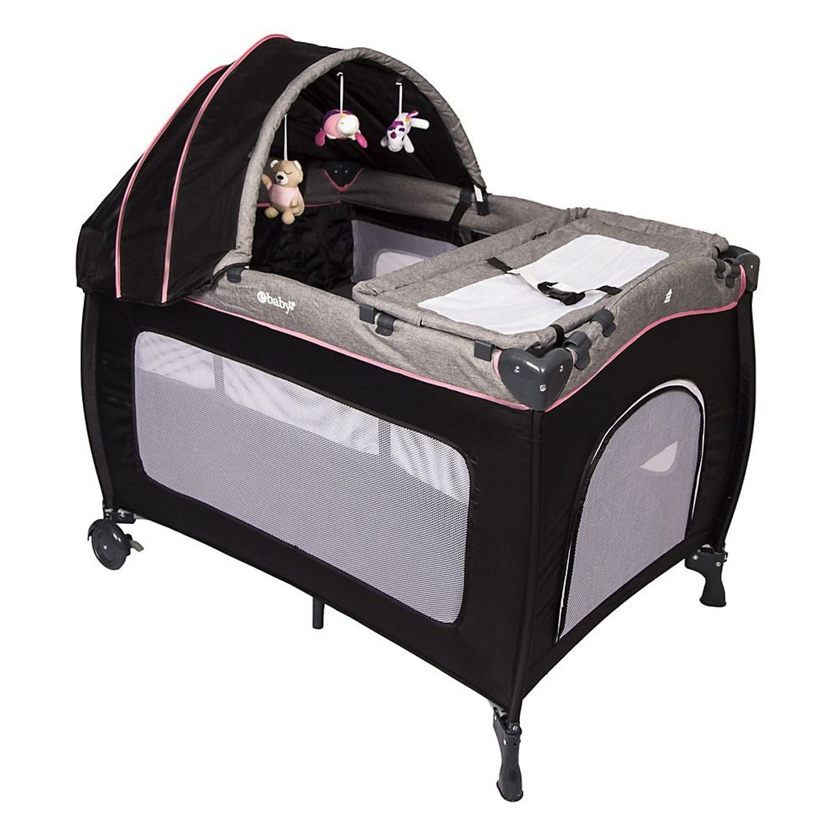 EBABY - Cuna Corral Mecedora SALLY 716 Tul Reyna