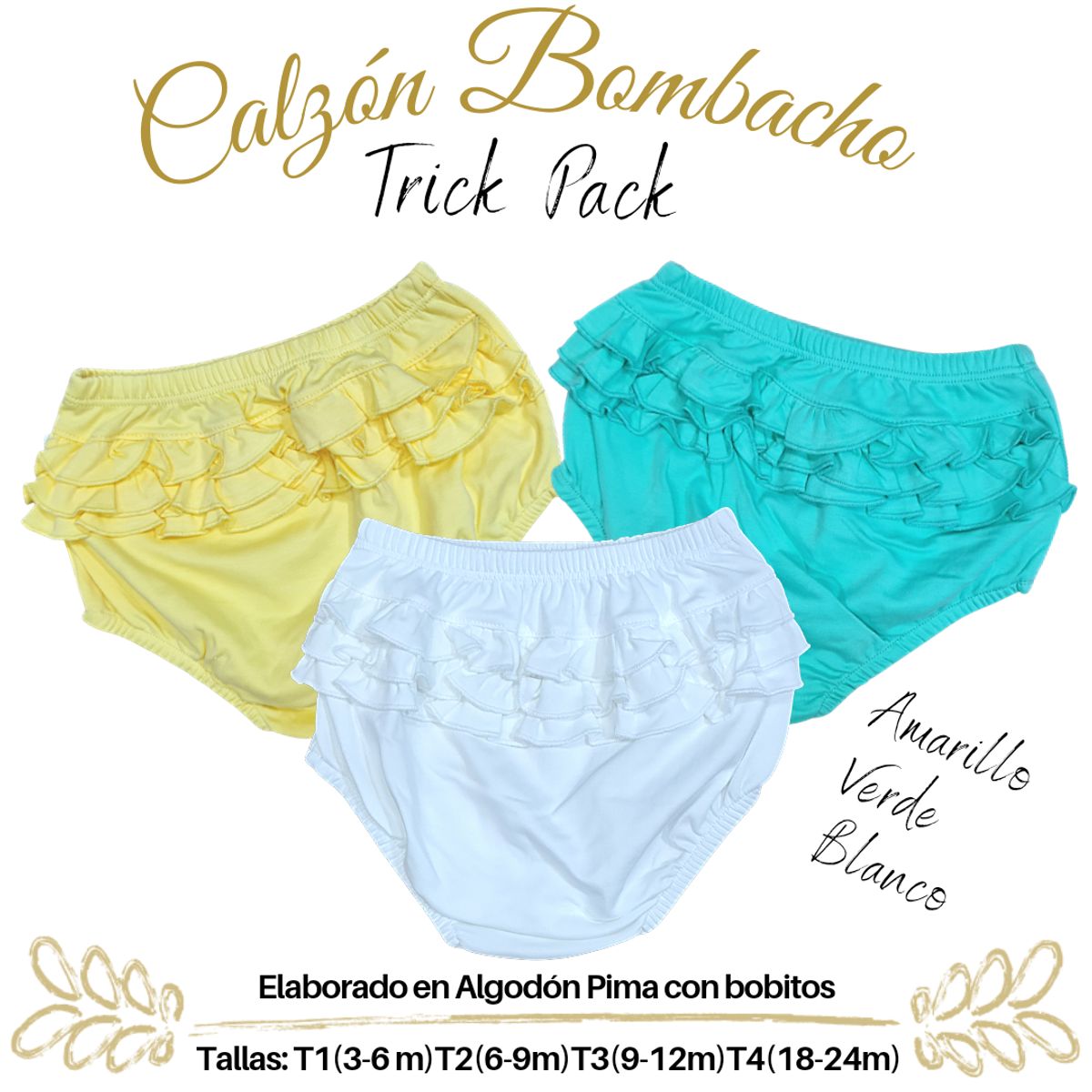 GENERICO - Calzón Bombacho de bebe