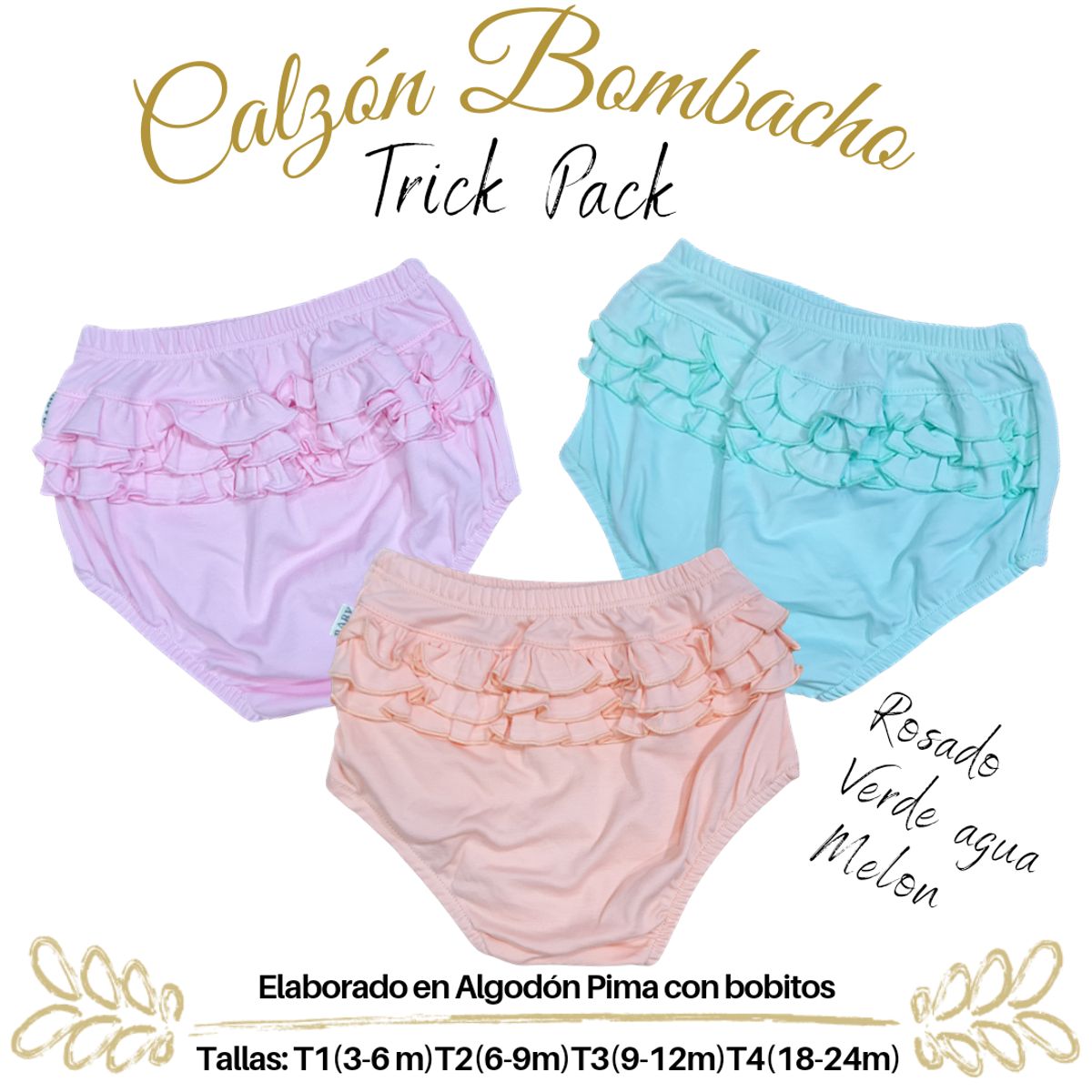 GENERICO - Calzón Bombacho de bebe