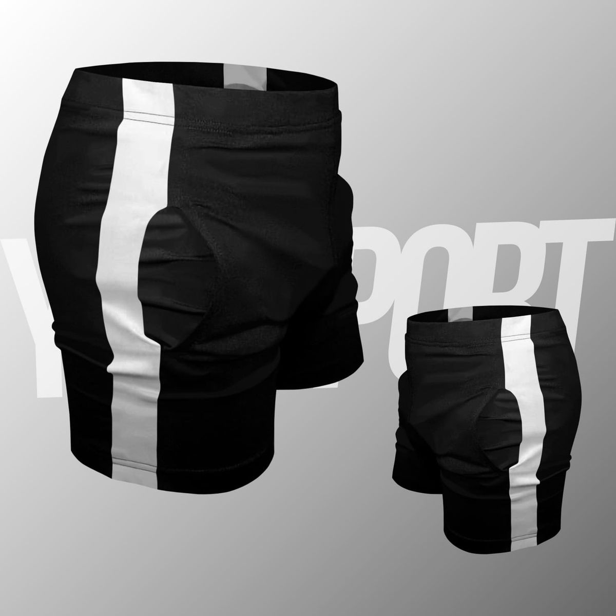 YML SPORT - Short de Entrenamiento Hombre - Short GYM Negro - YML SPORT