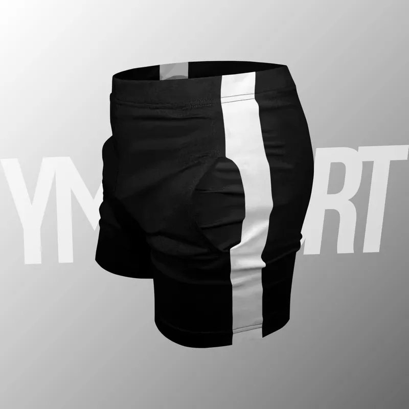 YML SPORT - Short de Entrenamiento Hombre - Short GYM Negro - YML SPORT
