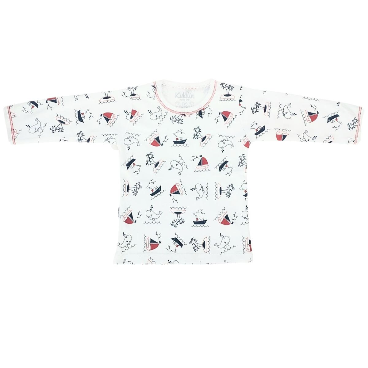 GENERICO - Pijama Bebé Niño - Algodon - Ballena y la Isla