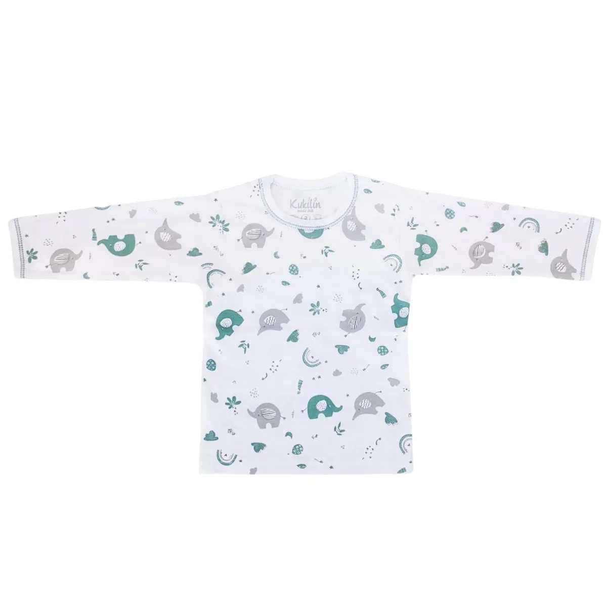 GENERICO - Pijama Bebé - Algodon - Elefantes verdes