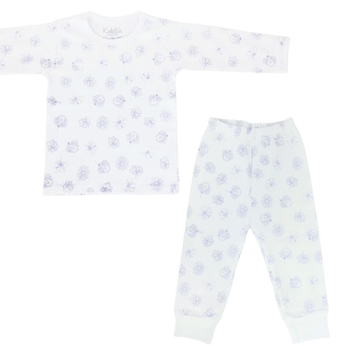 GENERICO - Pijama Bebe Niña - Algodon - Flores V