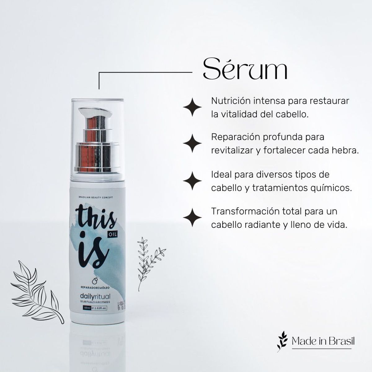 THIS IS MOUSSE - Pack Capilar Nutritivo THIS IS Serum Reparador 60ml  Acond Hidratante Spray 120ml