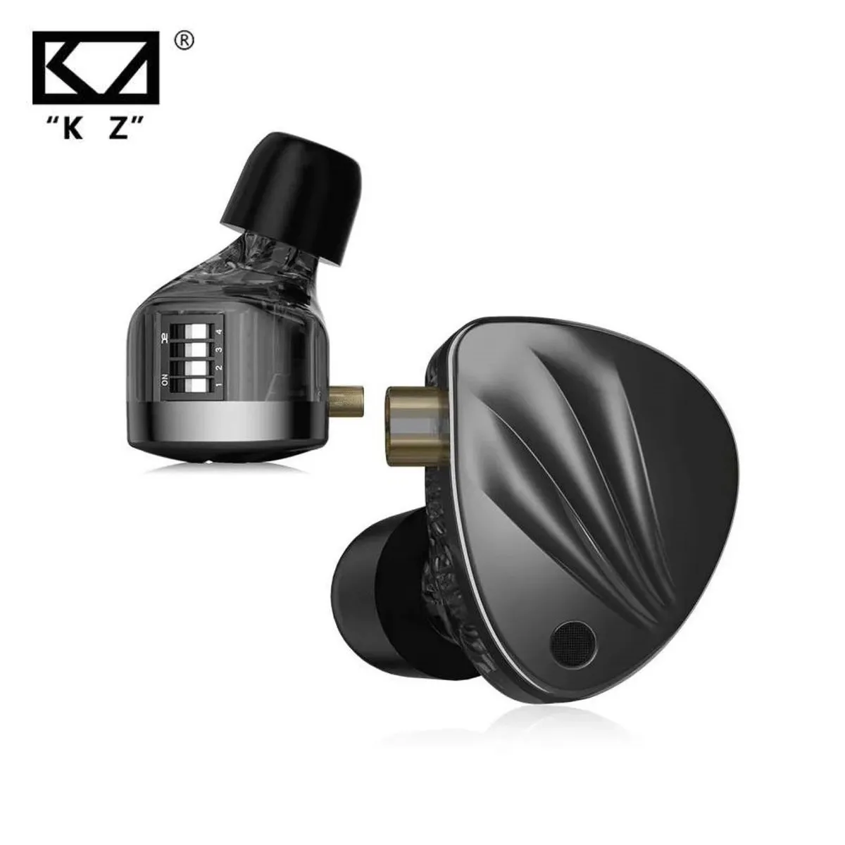 KZ - Audifono Krila 1DD + 1BA Hifi KZ 4 interruptores de sintonización