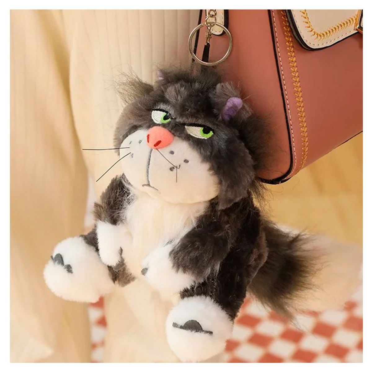 GENERICO - Llavero Peluche Gato Lucifer 10cm - Gato Kawaii