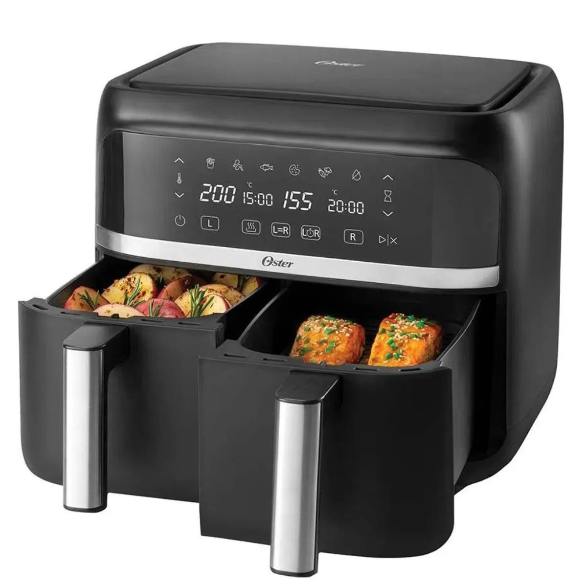 OSTER - Freidora de aire dual Oster digital 7,6 lts