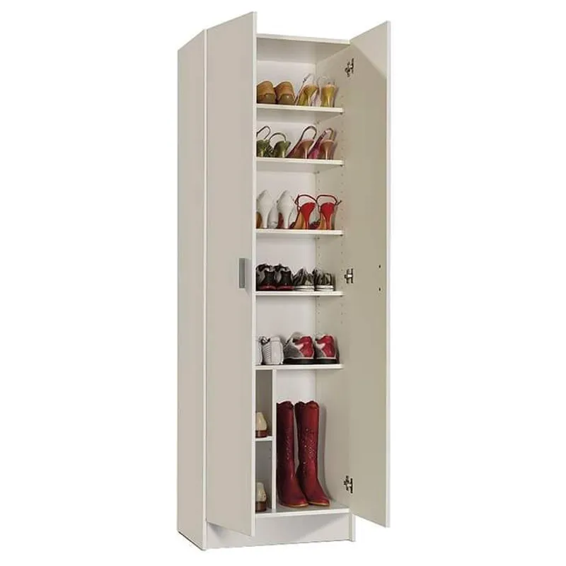 AMUEBLE - zapatera de melamina  "TOSCANA"  blanco Tiendas Amueble