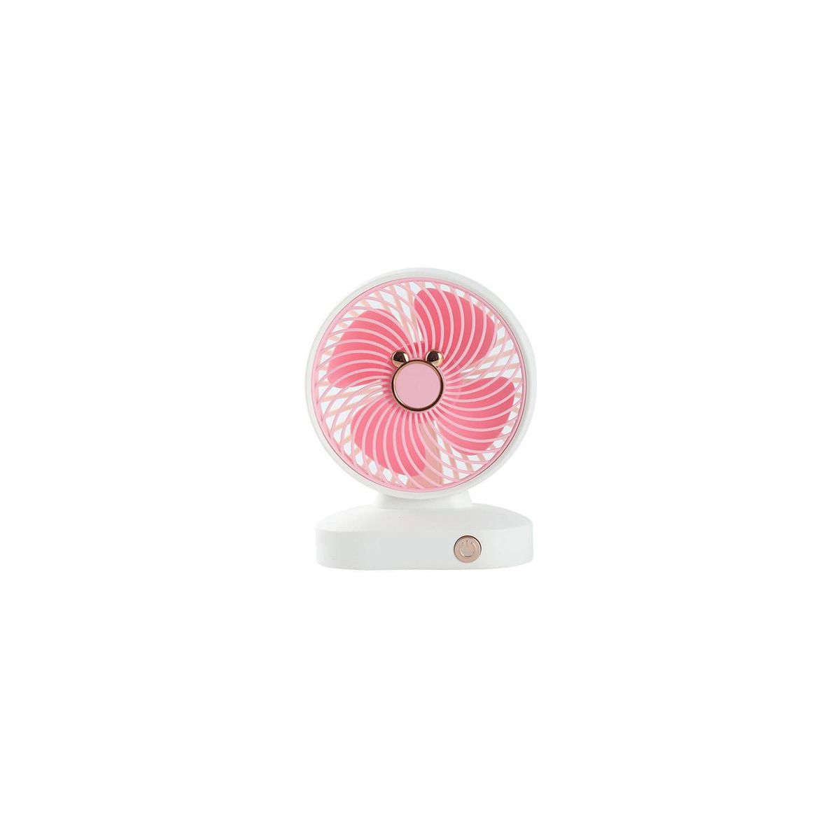 GENERICO - Mini Ventilador de Escritorio 2 Niveles Inalámbrico Blanco y Lila