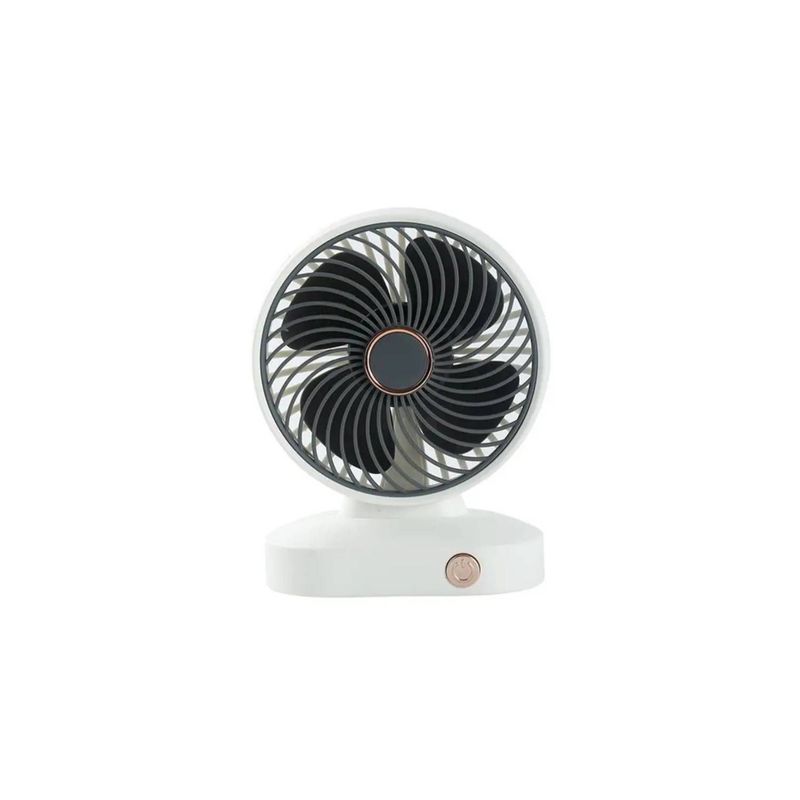 GENERICO - Mini Ventilador de Escritorio 2 Niveles Inalámbrico Blanco y Lila