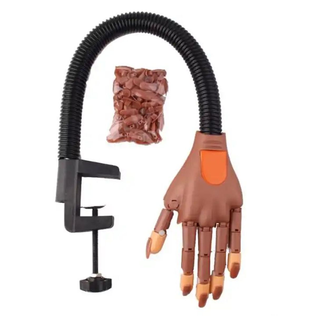 GENERICO - Mano De Práctica Entrenamiento Manicure 100 Uñas Postizas