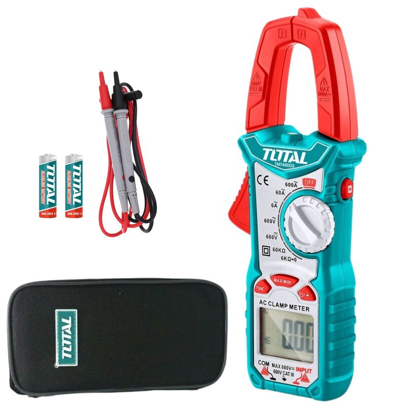TOTAL TOOLS - Pinza amperimetrica AC 600A Digital Total