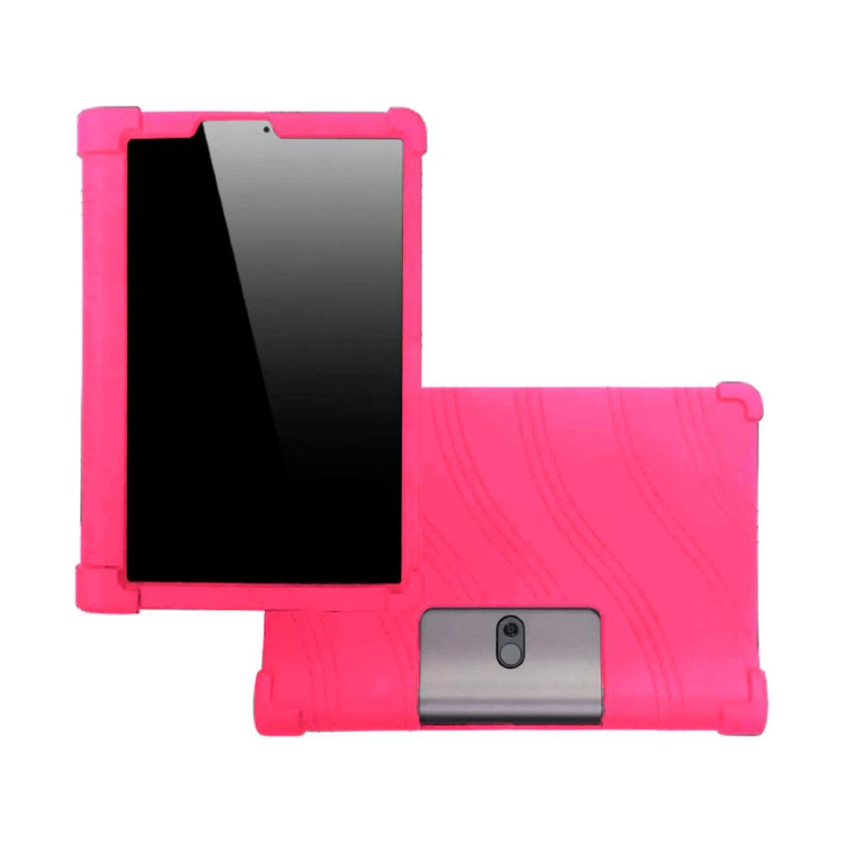 FUNDAANTIGOLPES - Funda Silicona Fucsia para tablet Lenovo Yoga Smart Tab