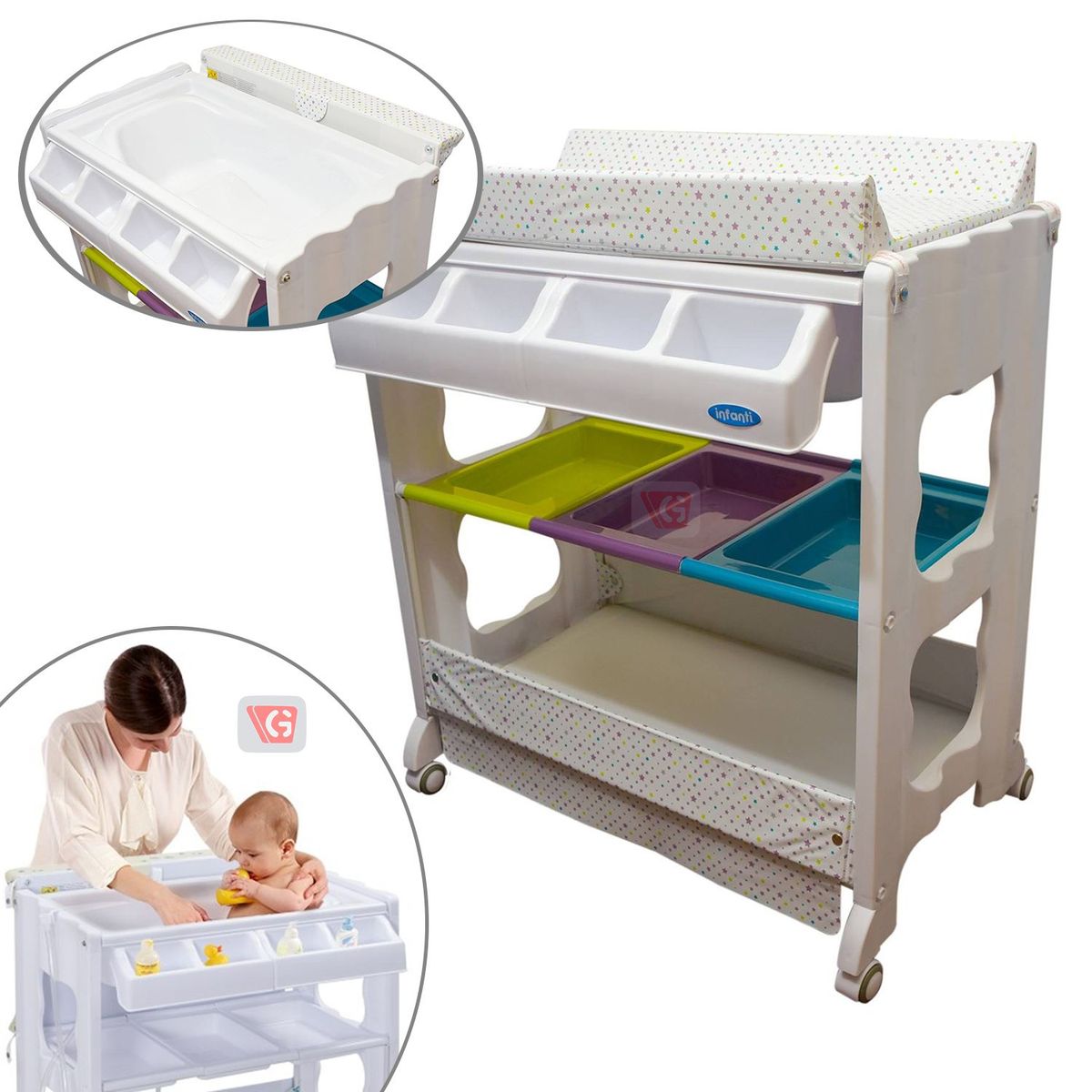 INFANTI - Bañera con Cambiador STAR