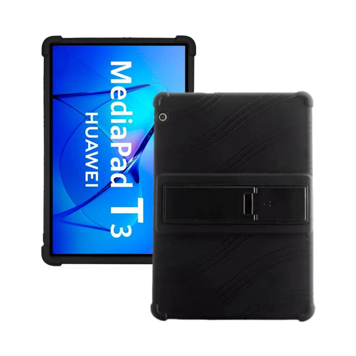 FUNDAANTIGOLPES - Funda Silicona Negro para tablet Huawei MediaPad T3 9.6