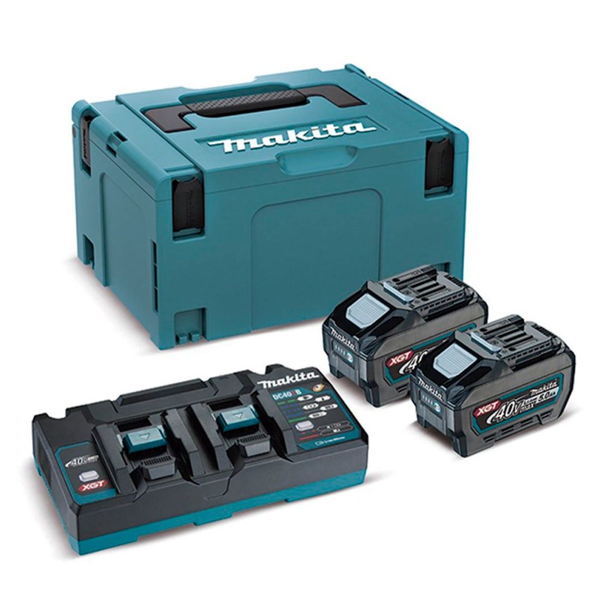 MAKITA - Makpac 2 Bat 5.0Ah + Multicargador XGT 40Vmax 191U13-9