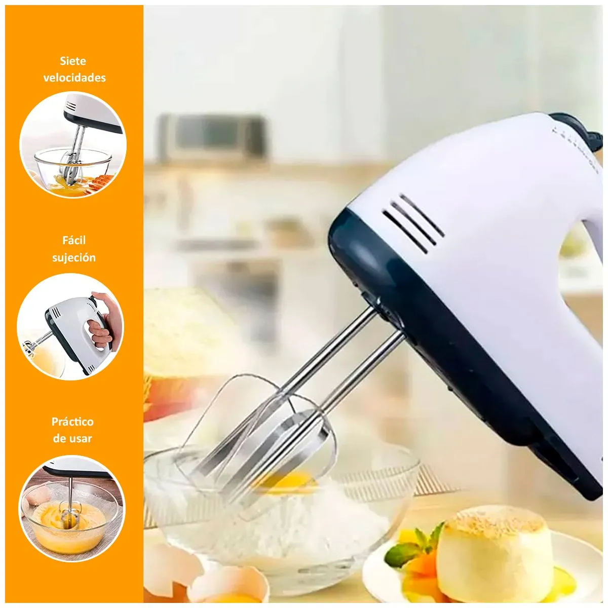 SASARU - Batidora eléctrica de mano con 7 Velocidades