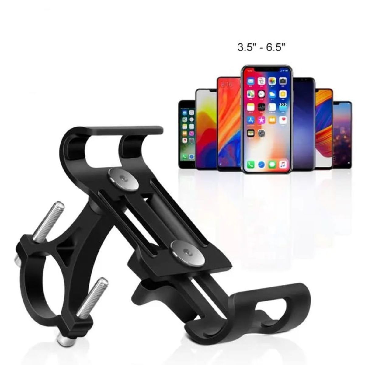 GENERICO - Holder Soporte para Celular 65 Aluminio 360° Bicicleta Moto Scooter