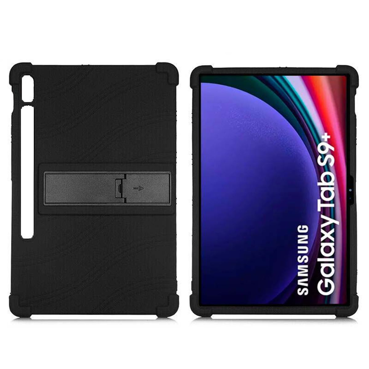 FUNDAANTIGOLPES - Funda de Silicona para Samsung Galaxy Tab S9 Plus - Negro