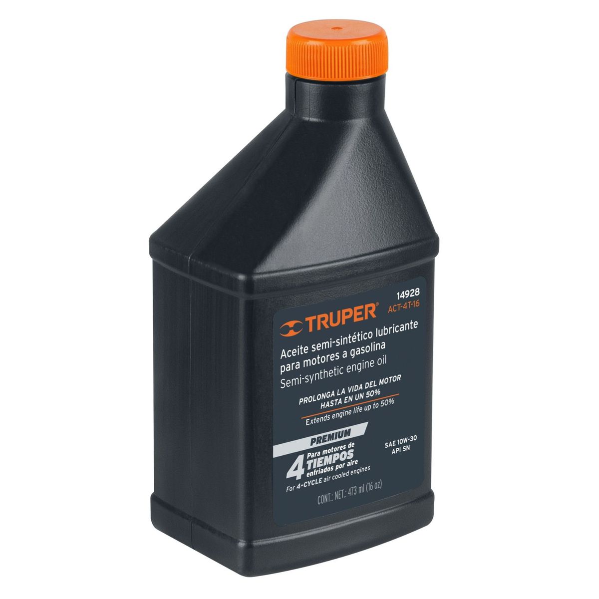 TRUPER - Aceite para moto 4 tiempos 100W-30, 470 ml Truper