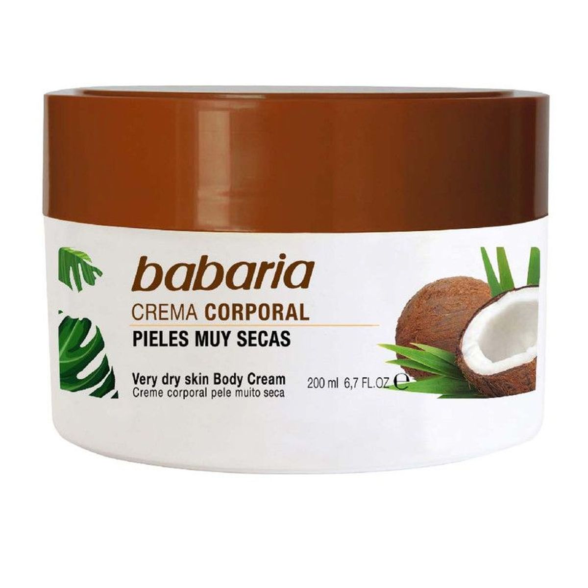 BABARIA - Crema Corporal de Coco para Pieles secas Babaria