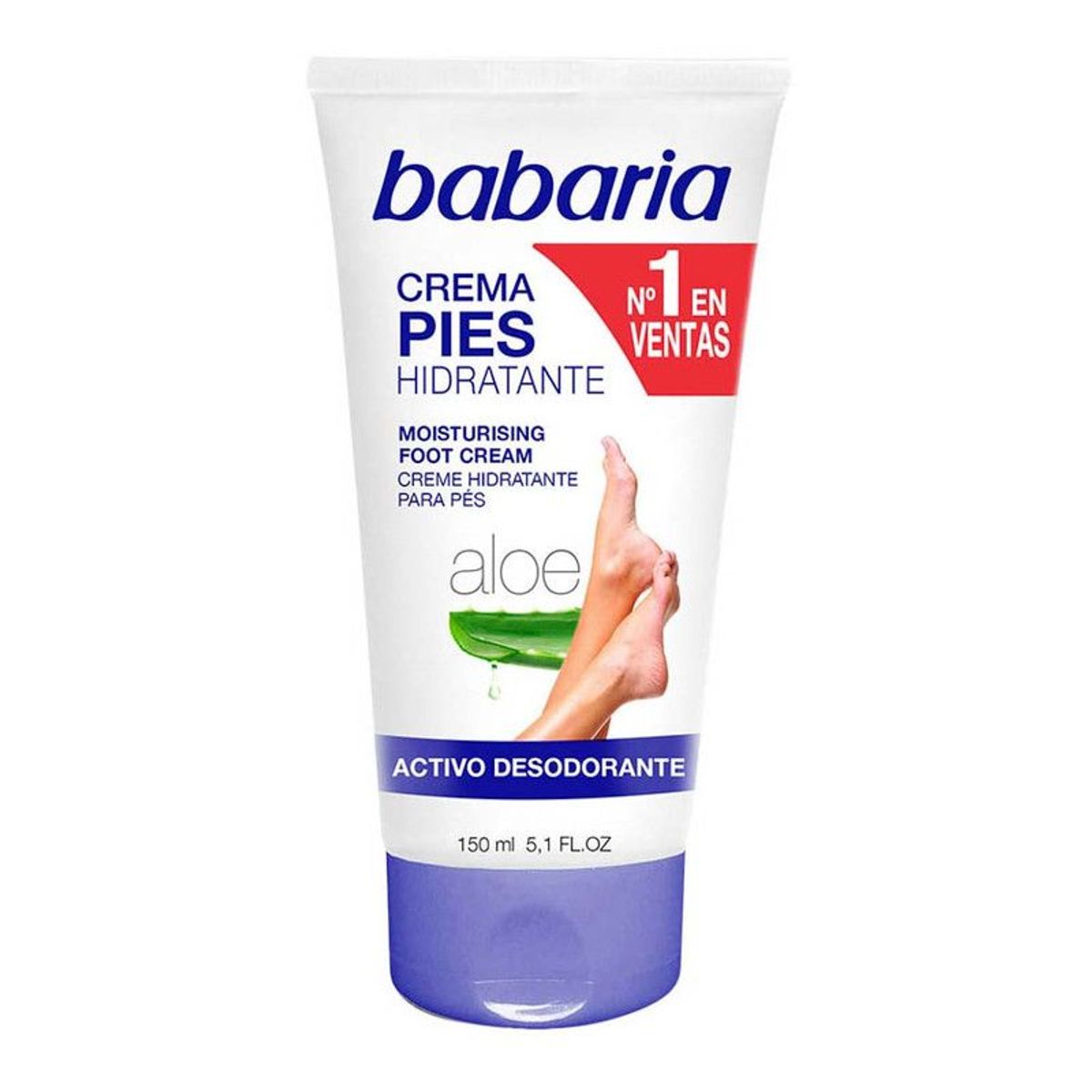 BABARIA - Crema para Pies Hidratante de Aloe Vera Babaria