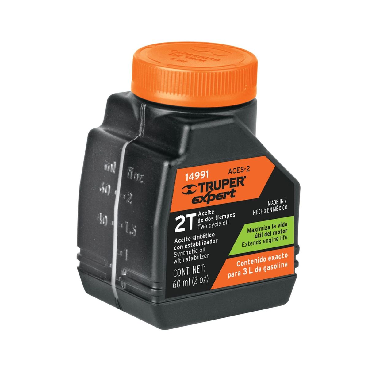 TRUPER - Aceite 2 tiempos para motores, 60 ml Truper