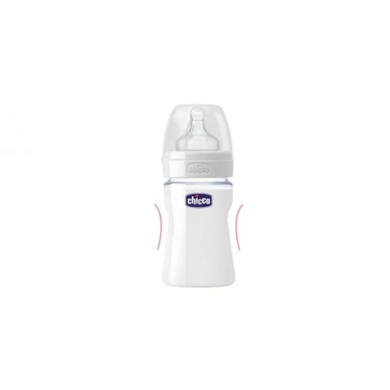 CHICCO - BIBERÓN DE VIDRIO 150 ML 5 ONZAS BOCA ANCHA CHICCO