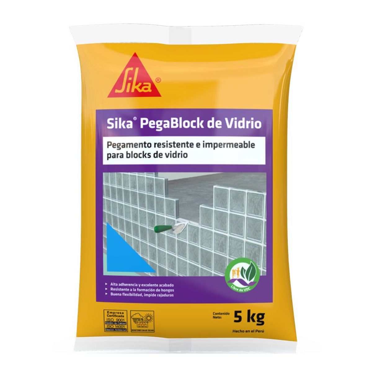 SIKA - Pack Pegamento para bloques de vidrio Sika Pegablock x 5kg 3 Unidades