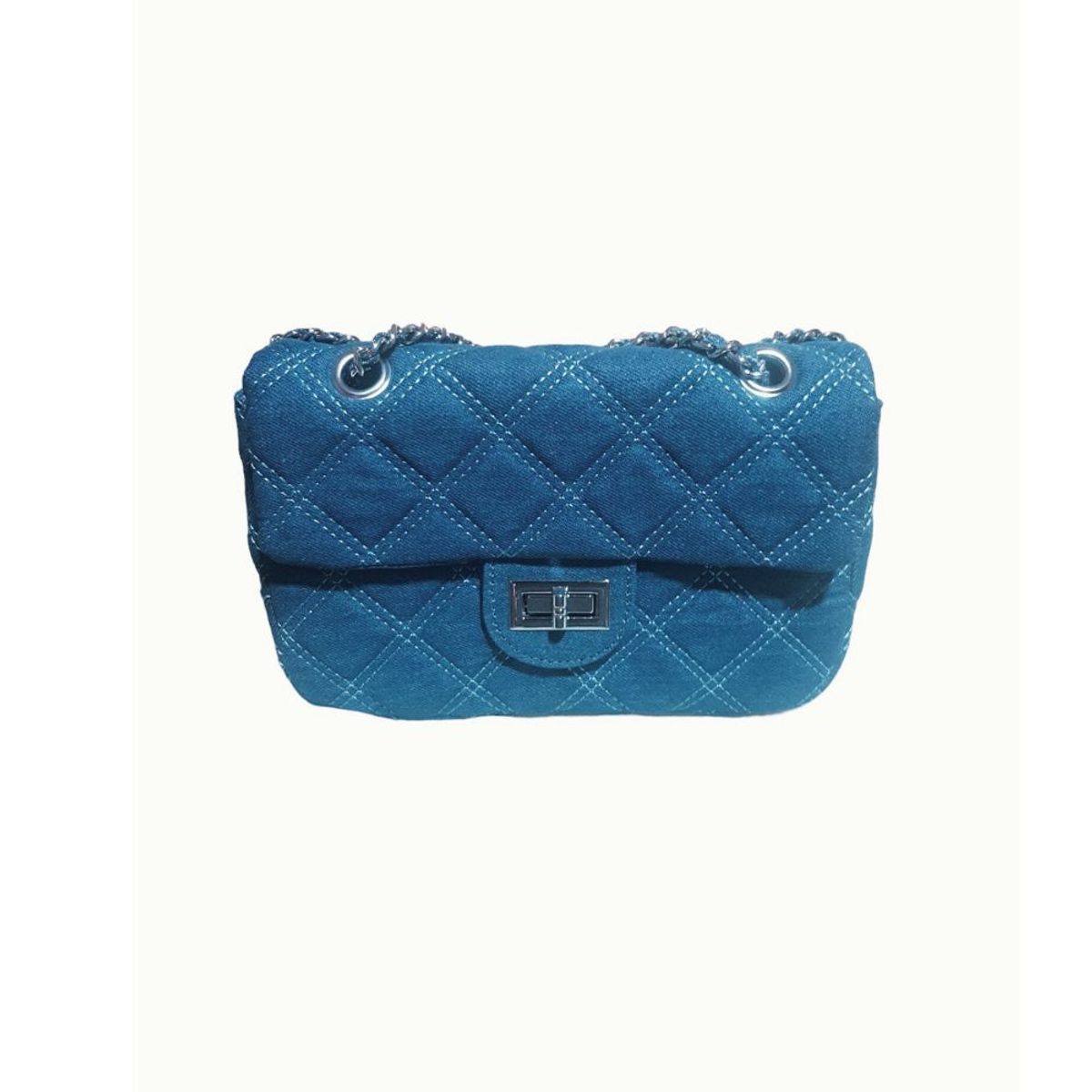 GENERICO - Bolso De Mano Cruzado Denim Blue Para Dama