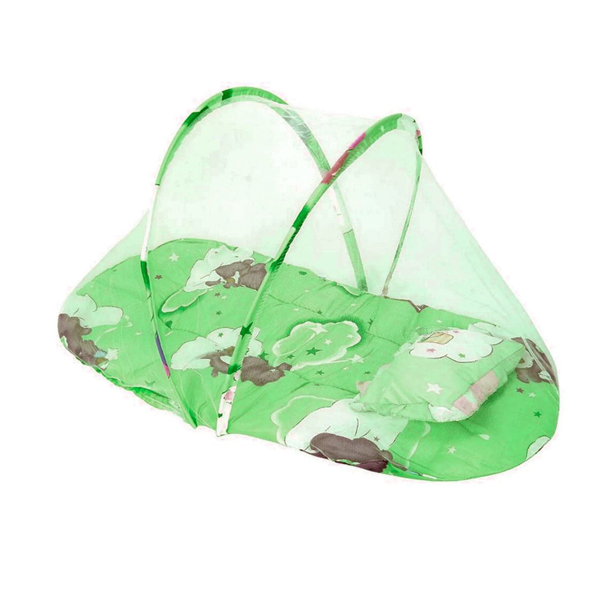 SASARU - Mosquitero de Mallas para Bebes con Diseño Osito Verde