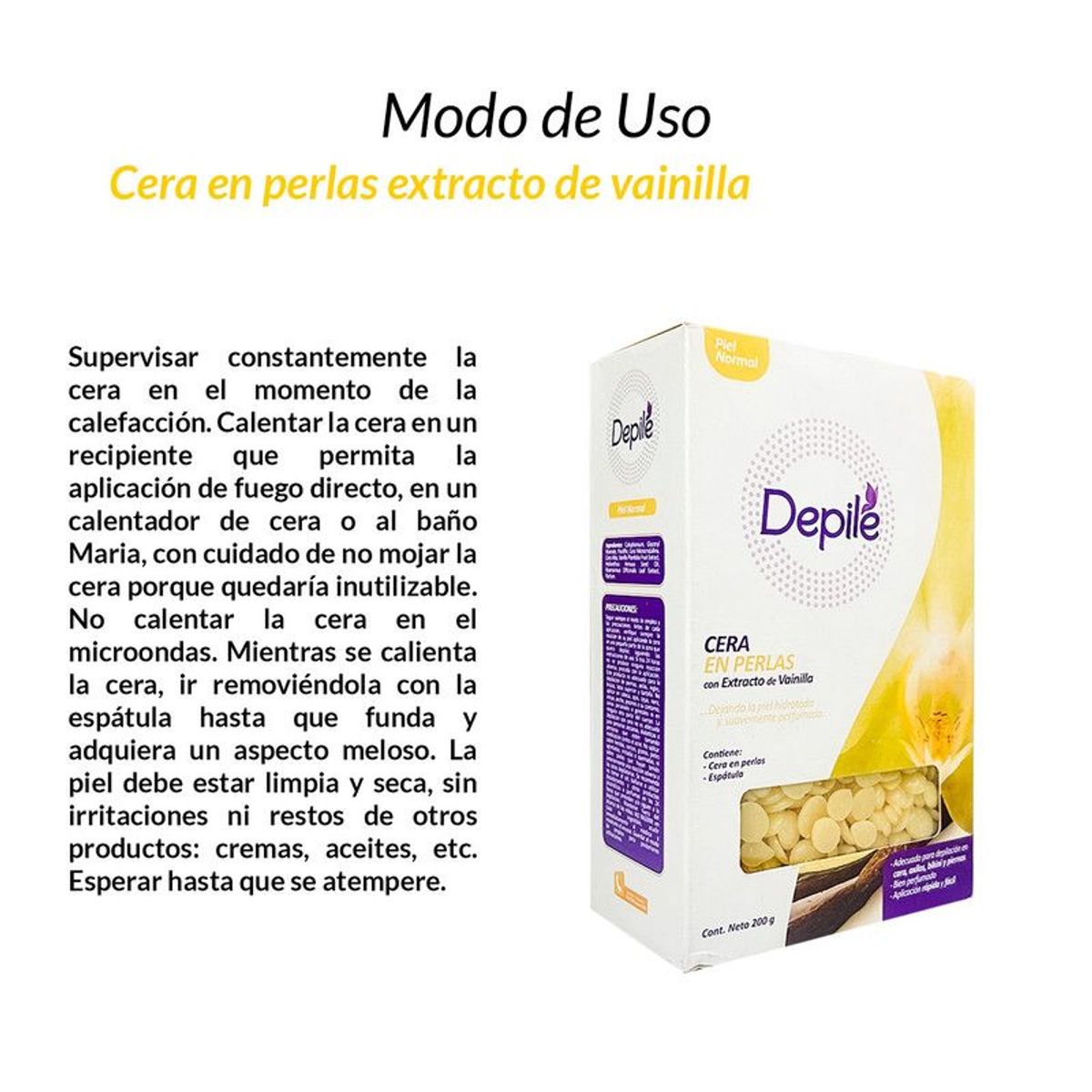 GENERICO - Cera en perlas extracto de vainilla 200g - Depile