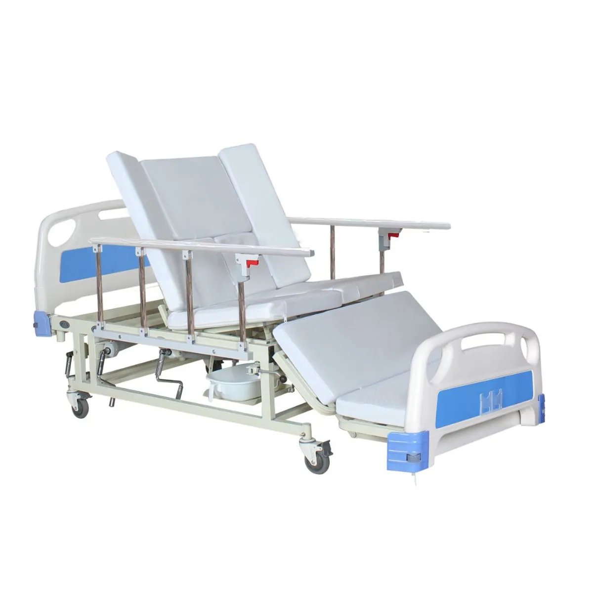 FIRST CARE - Cama Clínica Manual 4 posiciones y Silla Cardiaca