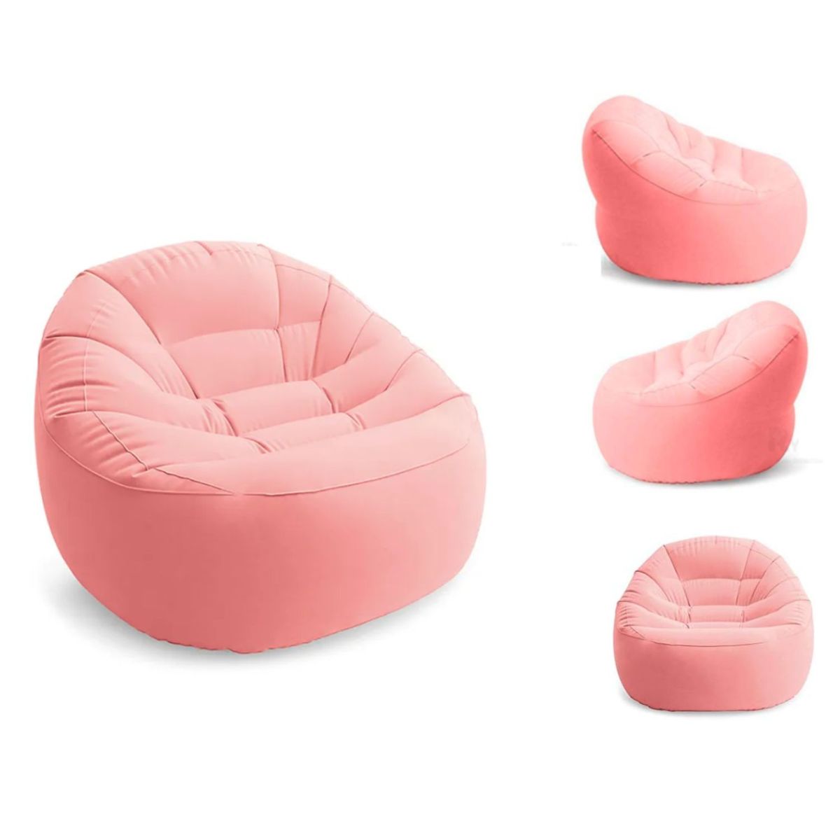 GENERICO - Sofa Sillon Puff Inflable Circular Rosa 112x104x74