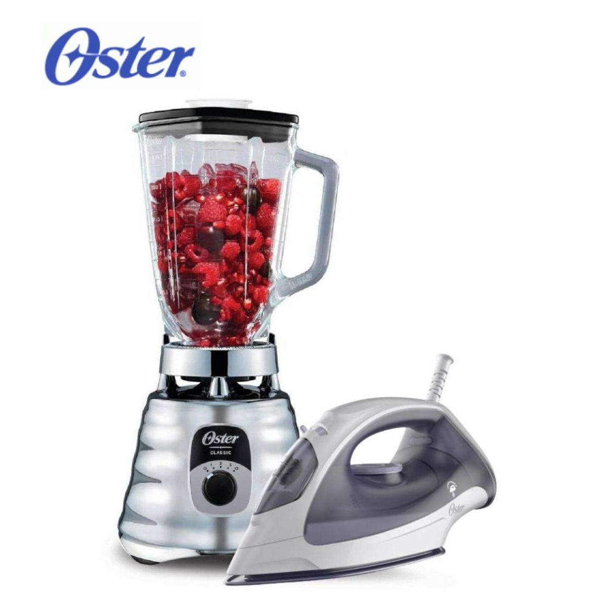OSTER - COMBO OSTER Licuadora Clásica 700W  Plancha A Vapor