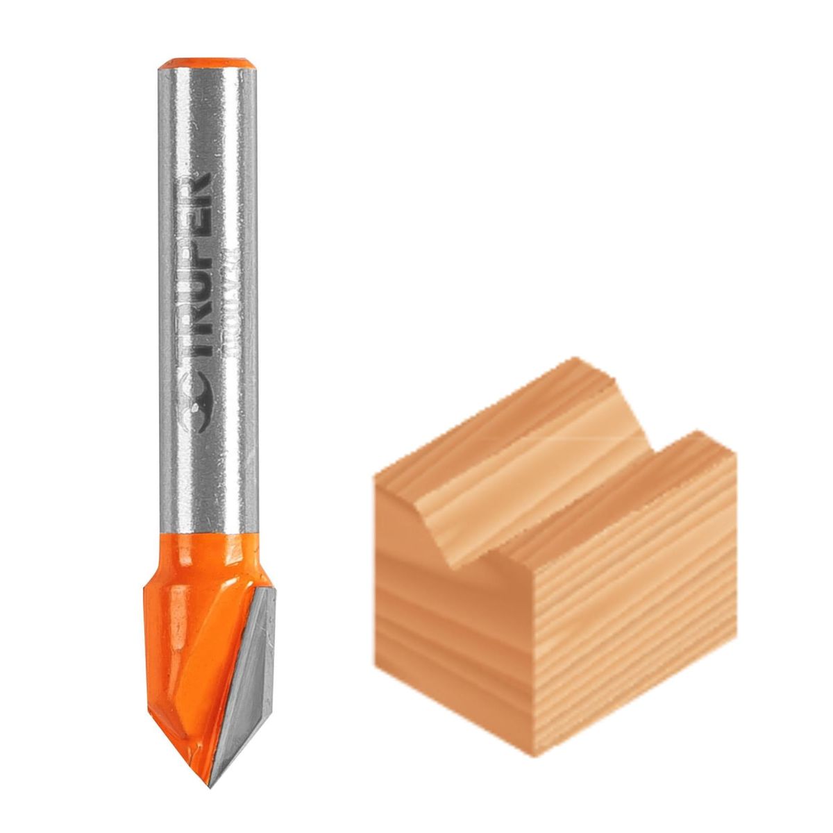 TRUPER - Broca fresa para ruteadora fresadora cola de pato 38 Truper