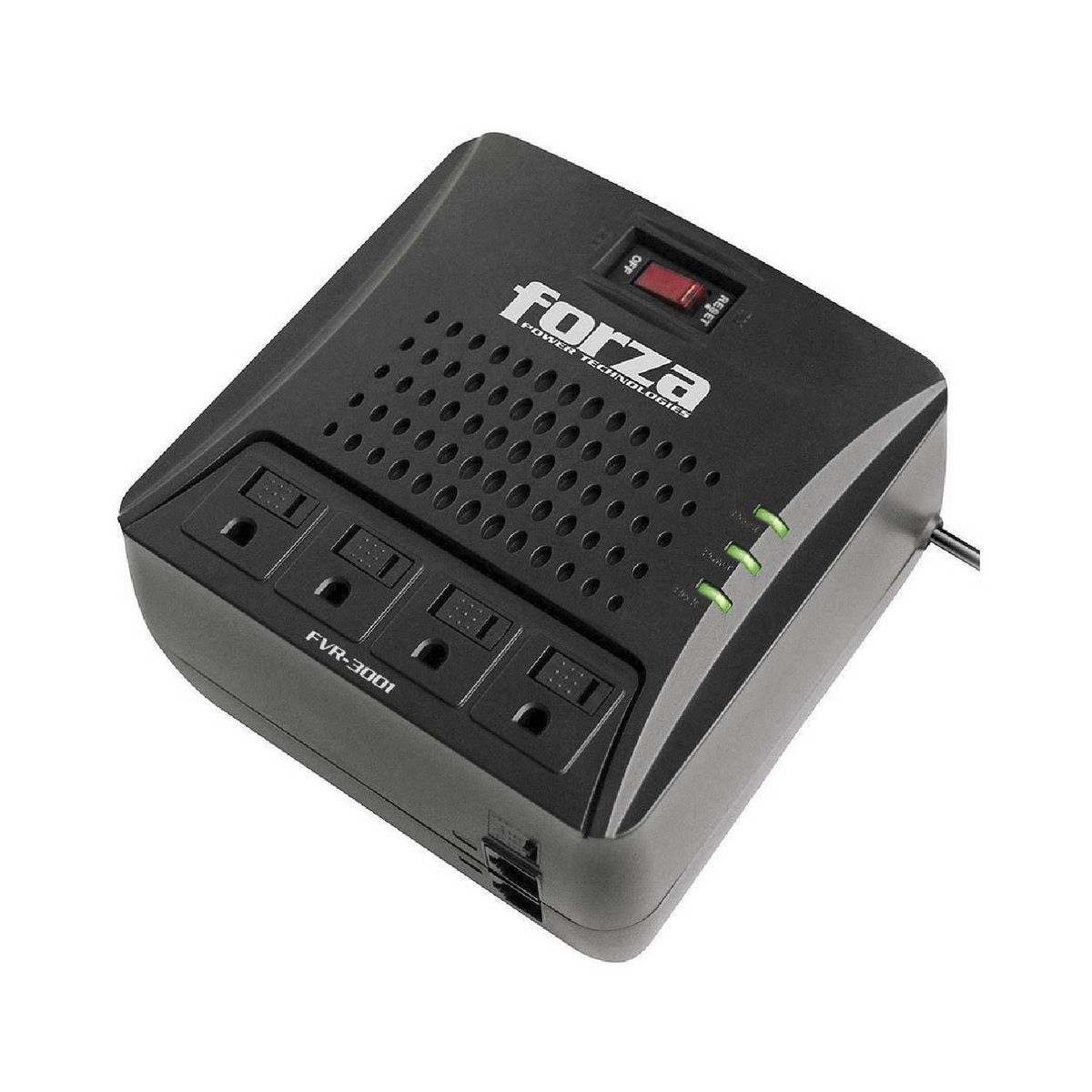 FORZA - Estabilizador Forza 3000VA FVR-3002 1500W 4 Tomas 220V
