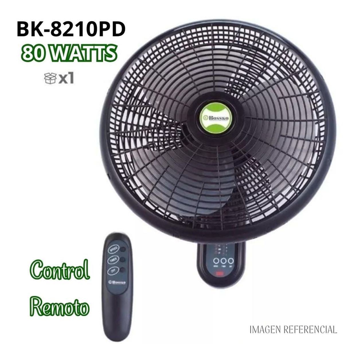 BOSSKO - Ventilador De Pared Bossko 16"  con Control Remoto  BK-8210PD
