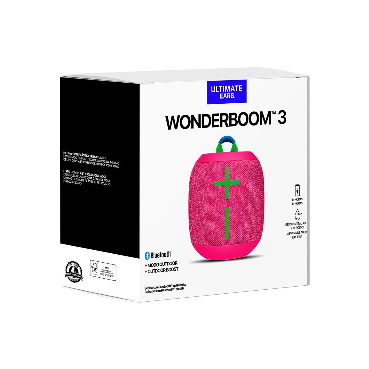 ULTIMATE EARS - Parlante Ue Wonderboom 3 Bluetooth Ip67 Pink Model