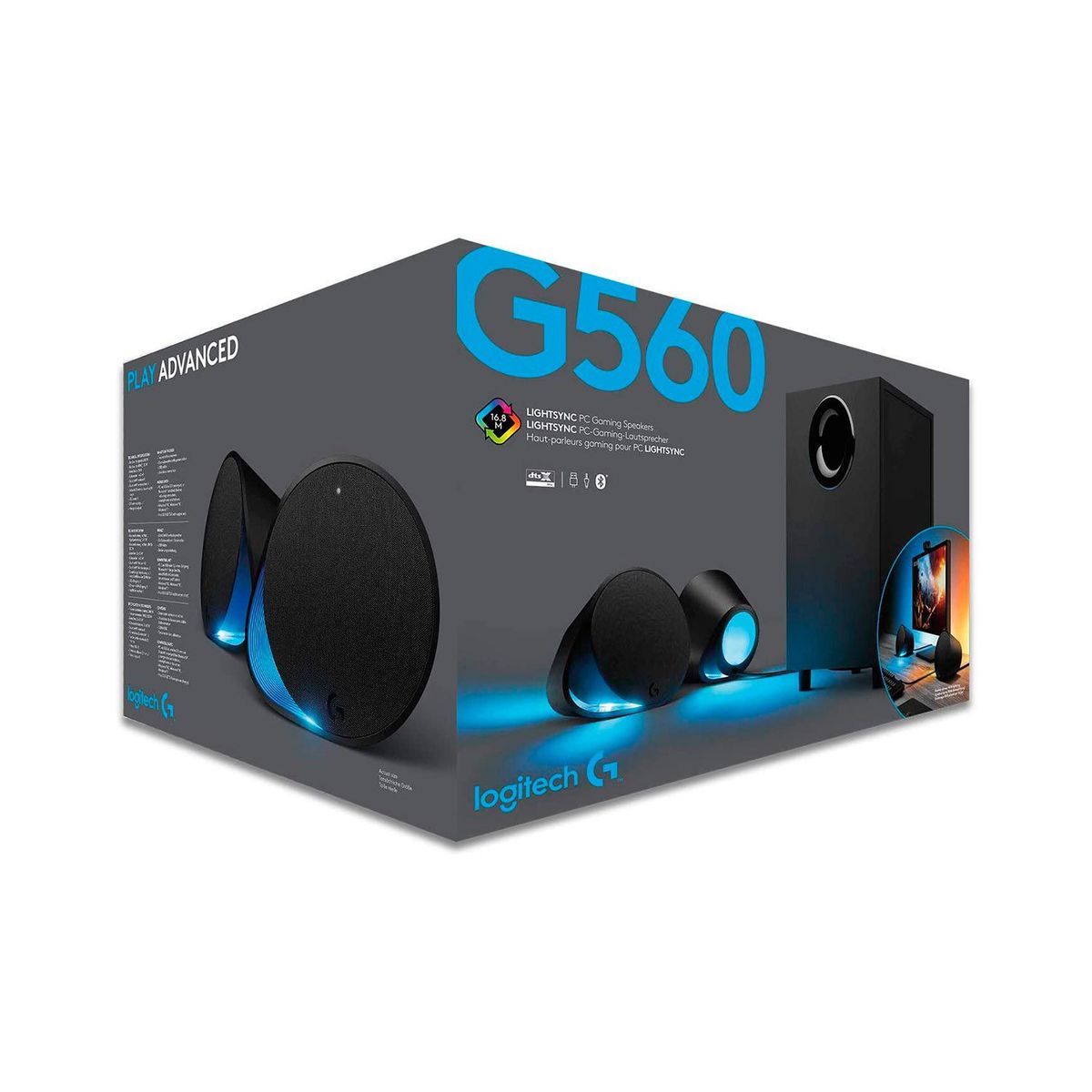 LOGITECH - Parlante Gamer Logitech G560 2.1 Rgb 120W Usb Model Black