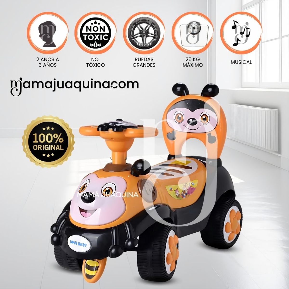 KINGDOM - Correpasillo Montable Kingdom «LITTLE DRIVER» Orange