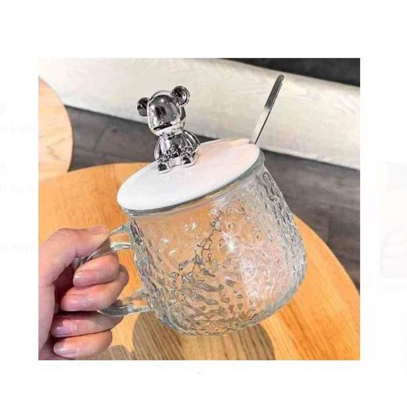 GENERICO - Tazas Modelo Osito 4UN Cucharita Y Tapa