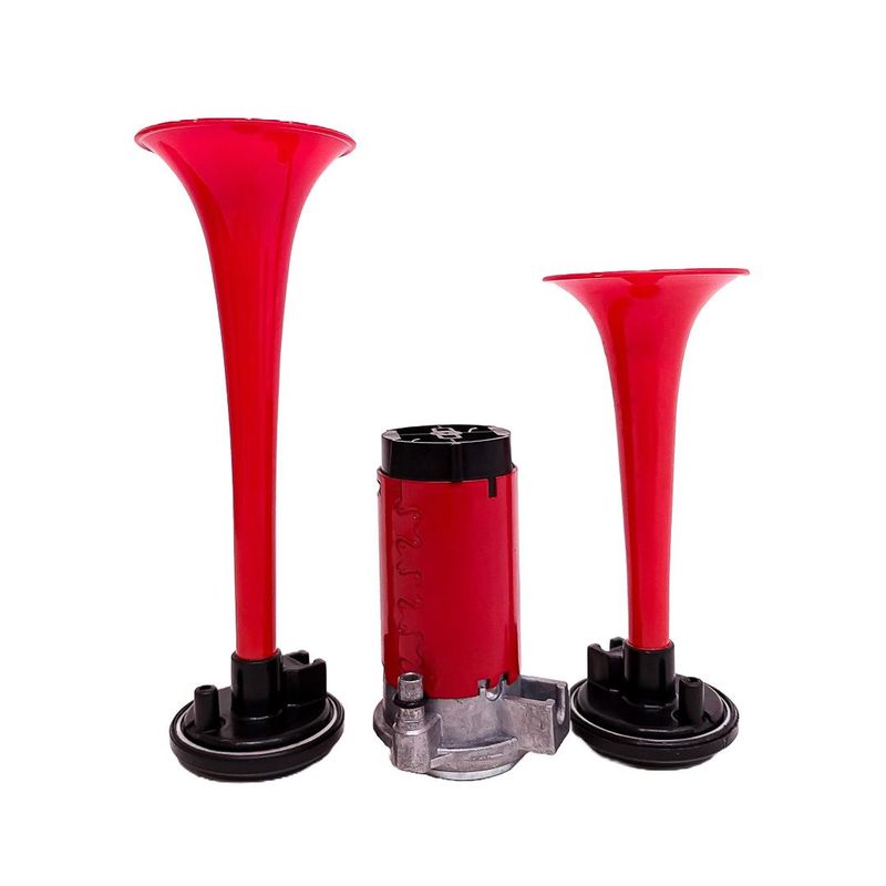 GENERICO - Claxon 2 Cornetas 12v con Compresor 840-795HZ Universal