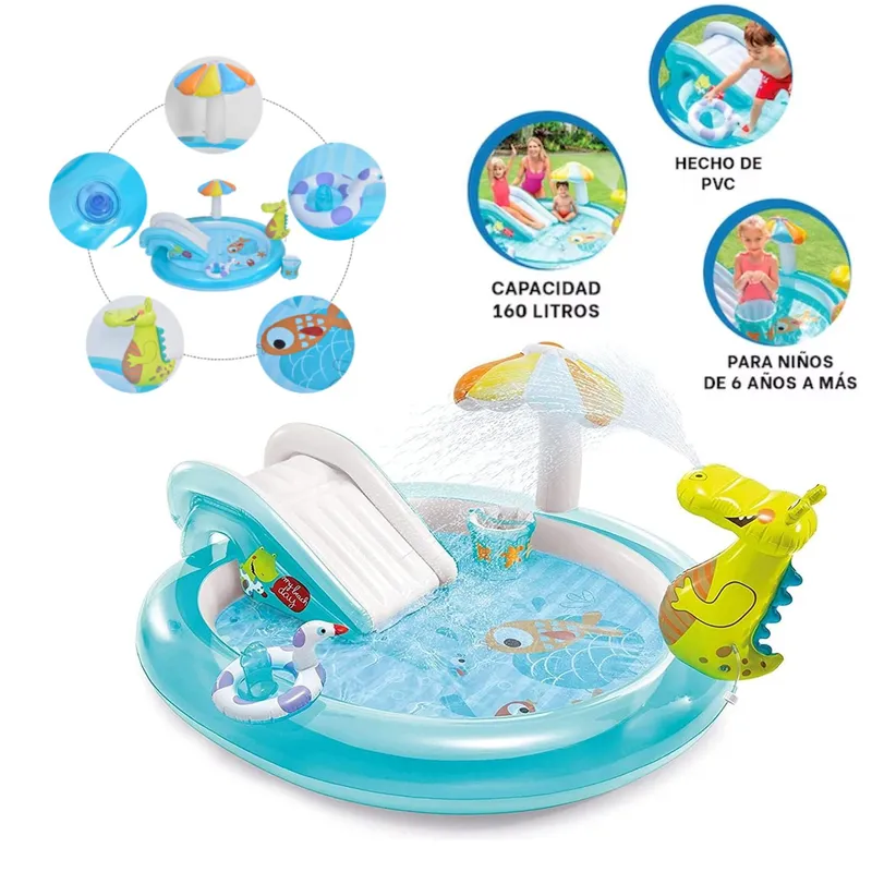 IMPORTADO MC - Centro de Juegos Inflable Cocodrilo 203x170x84